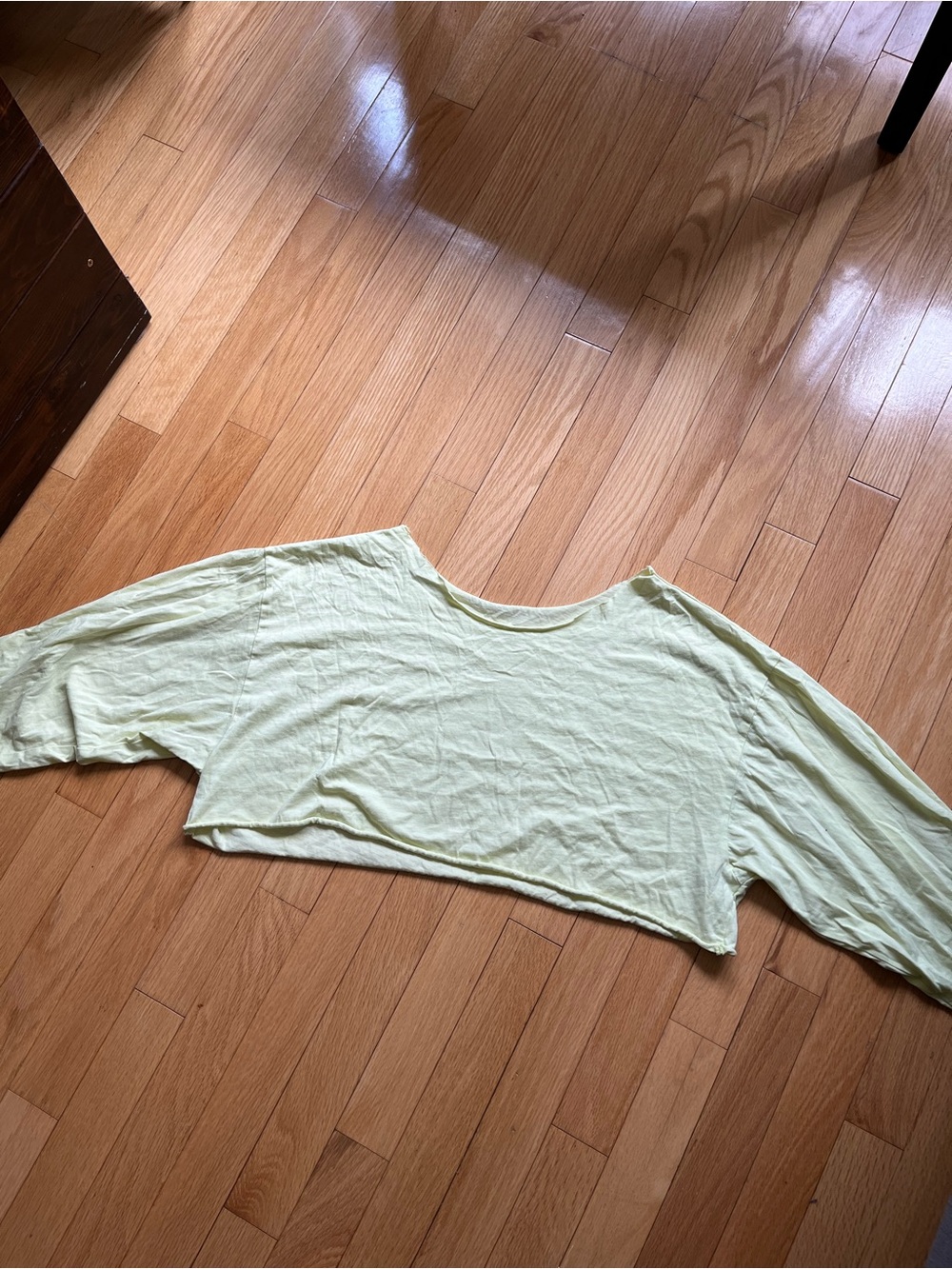 TNA Lime Cropped Off-The-Shoulder Top